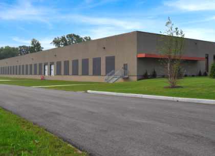 Flex office-warehouse space can include truck and drive-in docks as needed